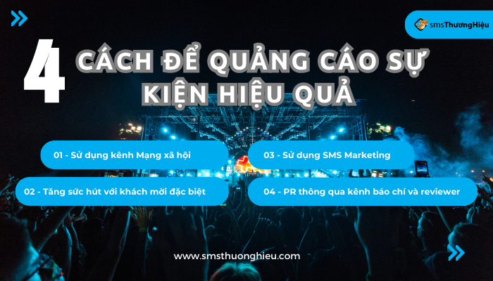 4 cách quảng cáo sự kiện