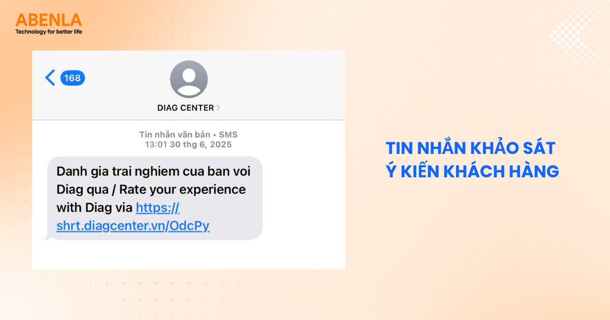 Tin nhắn khảo sát ý kiến khách hàng