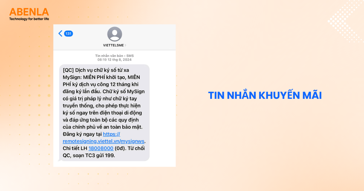 Tin nhắn khuyến mãi