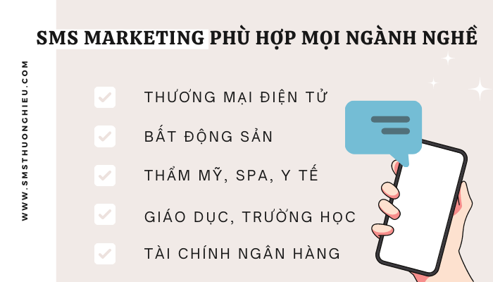 SMS Marketing phù hợp mọi ngành nghề