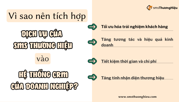 Vì sao nên tích hợp sms với crm?