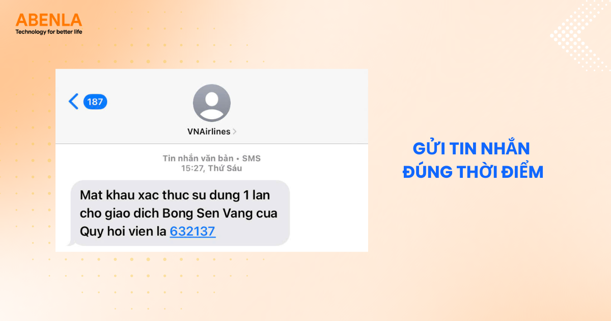 Gửi tin nhắn đúng thời điểm