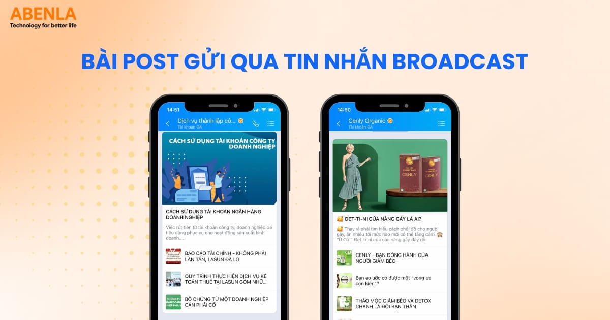 Bài post trên Zalo OA