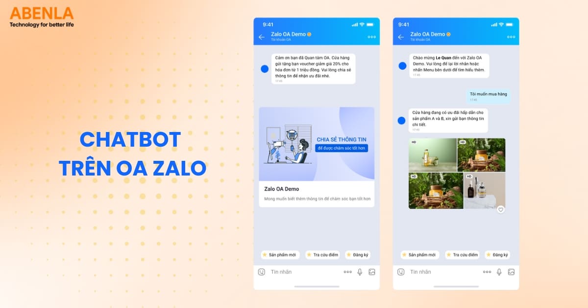 Chatbot trên OA Zalo