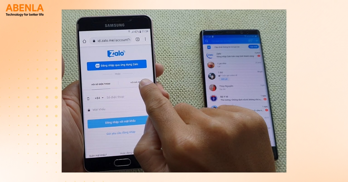 Đăng nhập Zalo Web trên điện thoại thứ hai