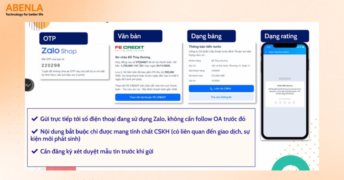 Khởi tạo Template ZNS bằng API