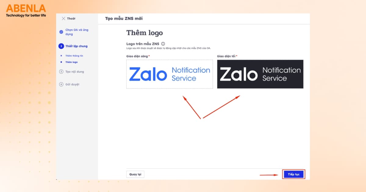 Thêm logo thương hiệu vào mẫu ZNS