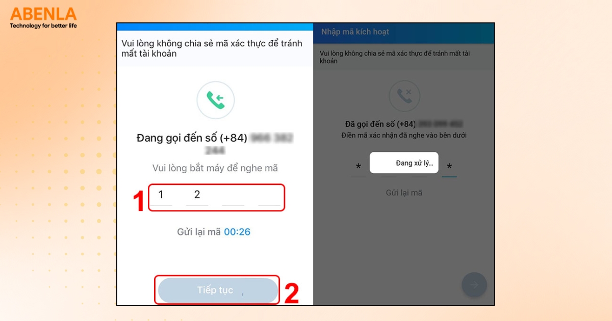 Xác minh số điện thoại bằng mã OTP