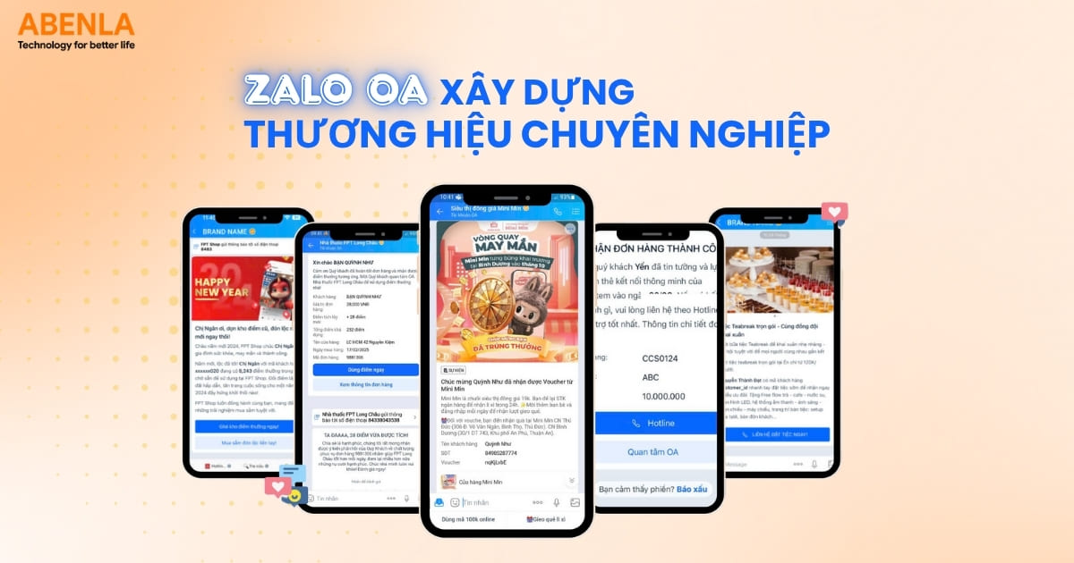 Zalo OA xây dựng thương hiệu chuyên nghiệp