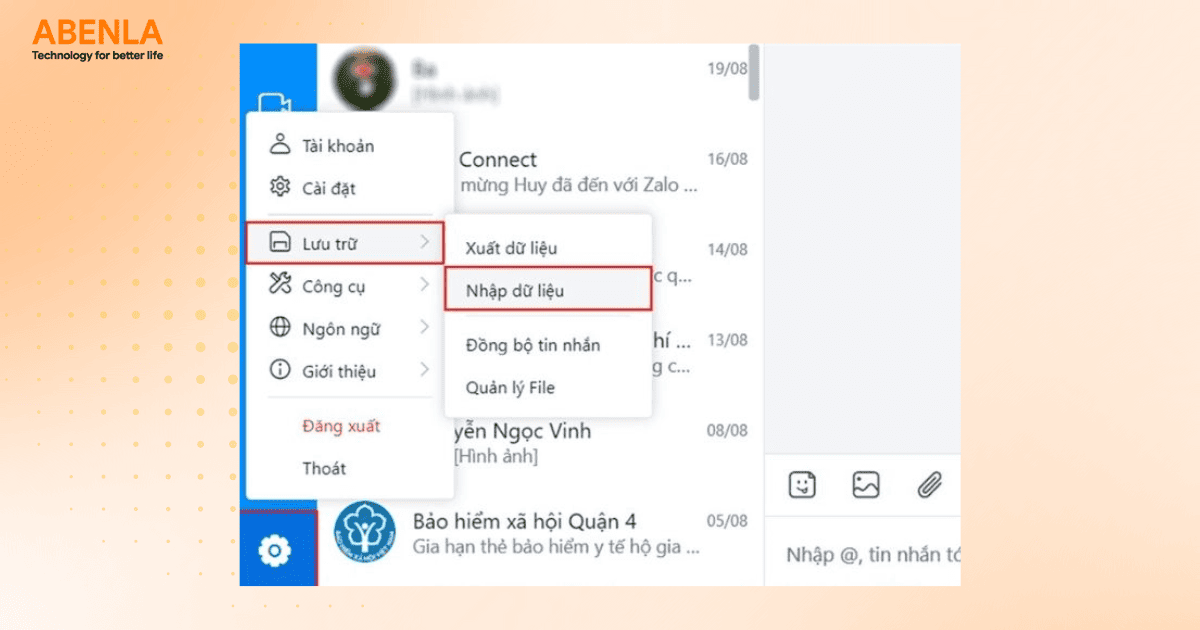 Bước nhập dữ liệu