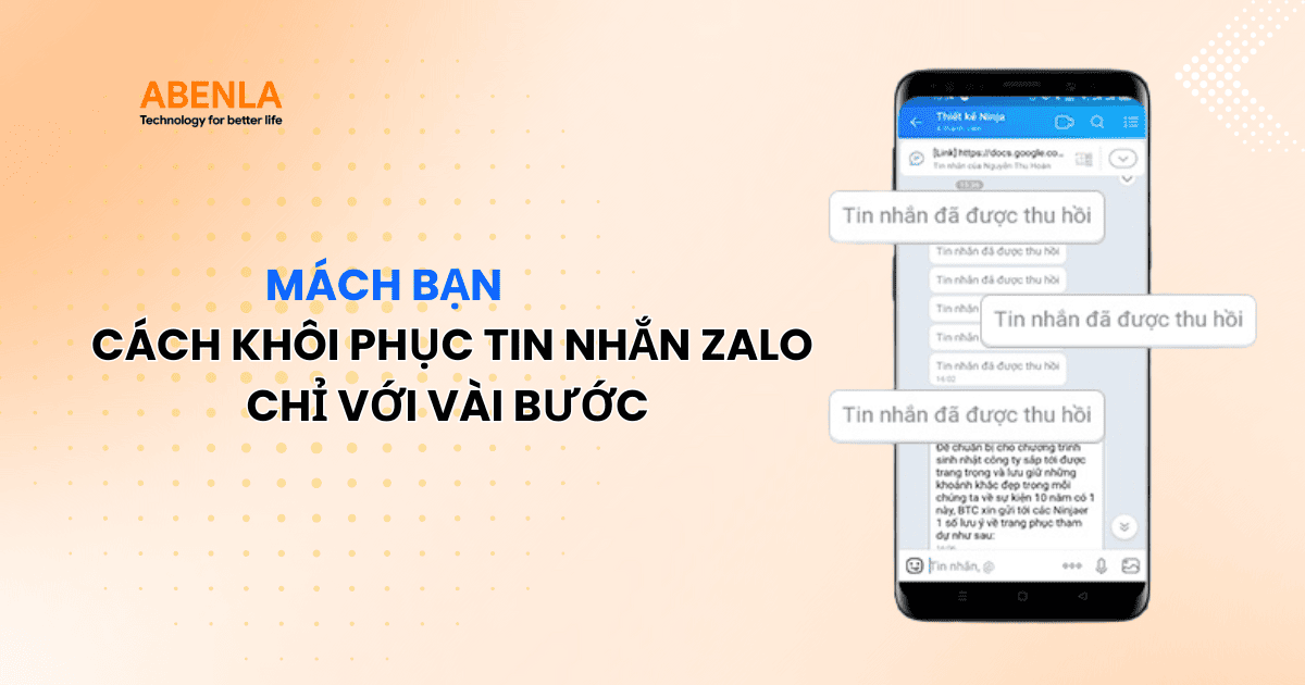 cách khôi phục tin nhắn zalo