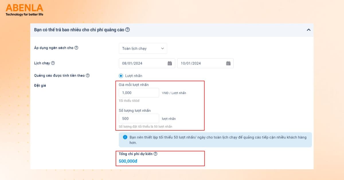 Đặt ngân sách và giá thầu quảng cáo