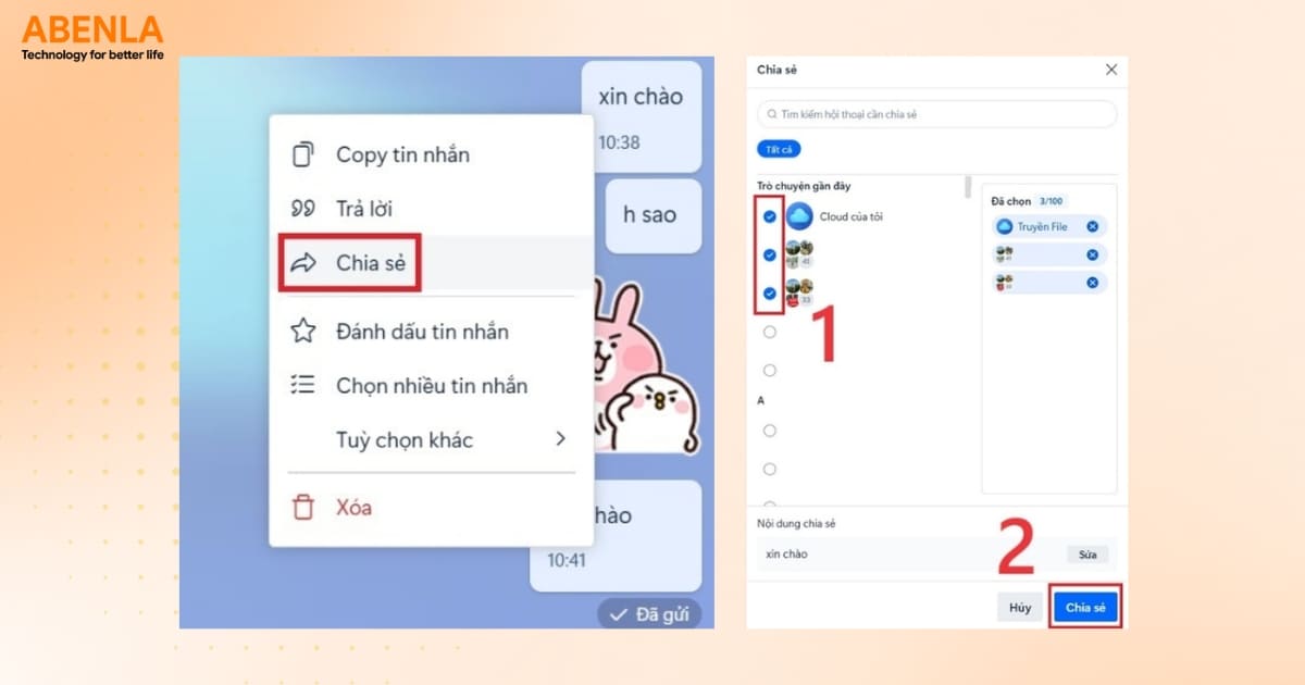 Gửi tin nhắn đơn lẻ trên Zalo OA bằng máy tính
