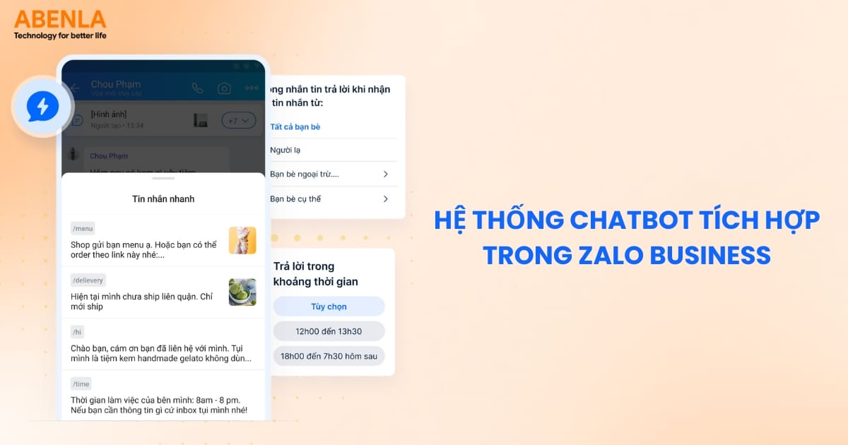 Hệ thống chatbot tích hợp trong Zalo Business