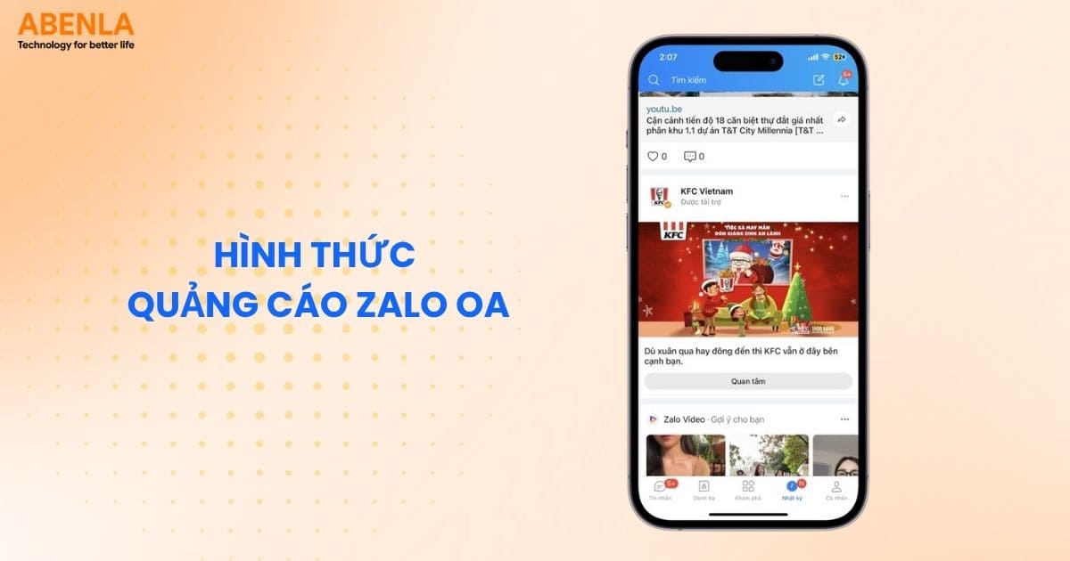 Hình thức quảng cáo Zalo OA cho nhà hàng