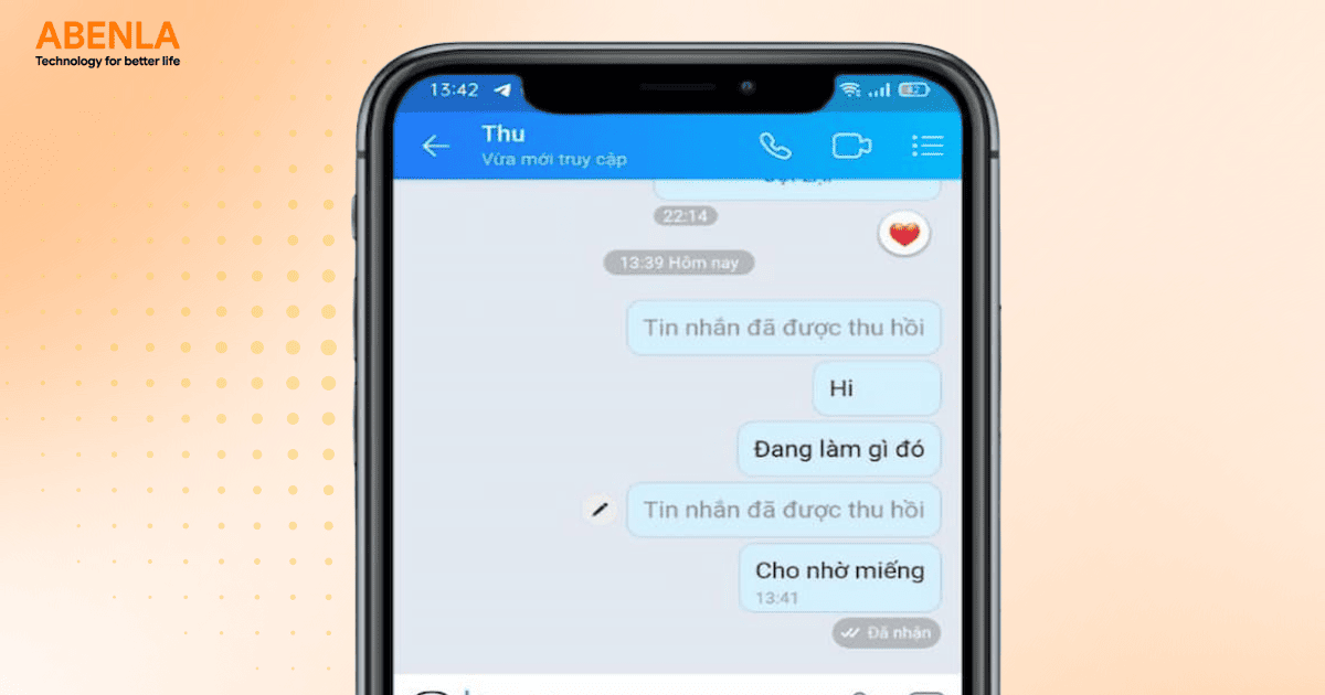 Khôi phục tin nhắn đã thu hồi trên Zalo bằng điện thoại