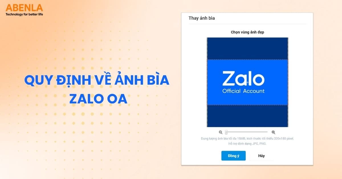 Kích thước ảnh bìa OA theo quy định