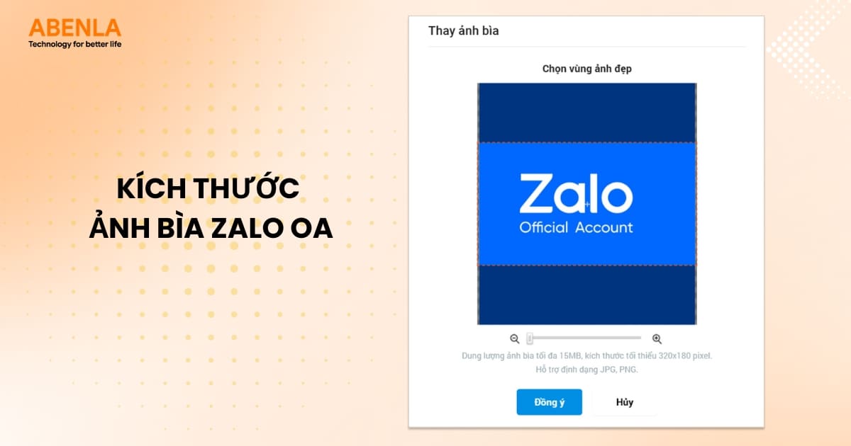 Kích thước ảnh bìa Zalo OA