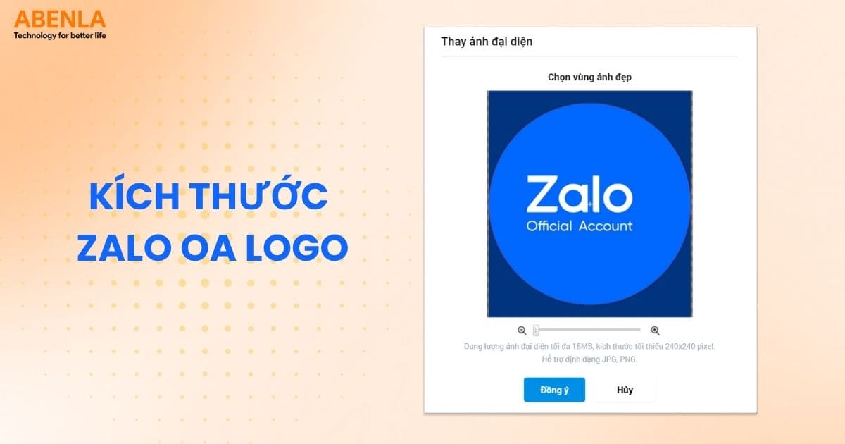 Kích thước Zalo OA logo