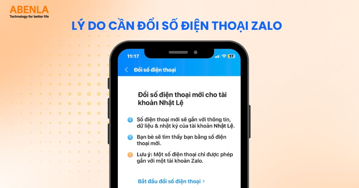 Lý do cần đổi số điện thoại Zalo