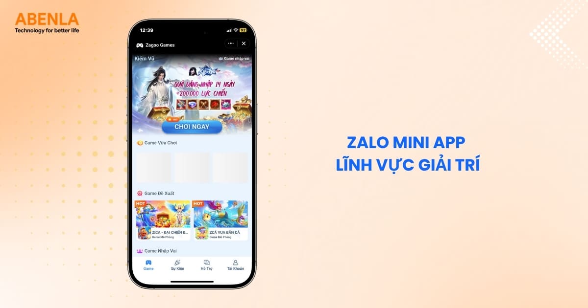 Mini App lĩnh vực giải trí