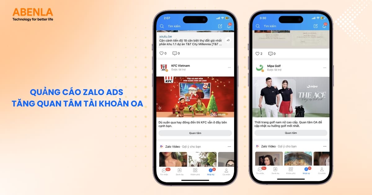 Quảng cáo Zalo Ads tăng quan tâm tài khoản OA
