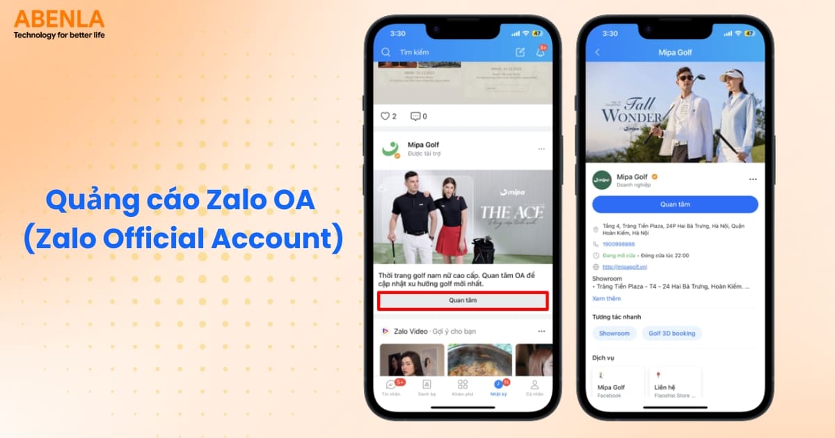 Quảng cáo Zalo OA tăng lượt theo dõi