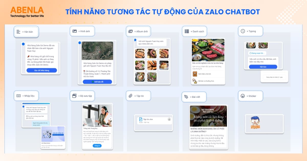 Tương tác với khách hàng trên Zalo Chatbot