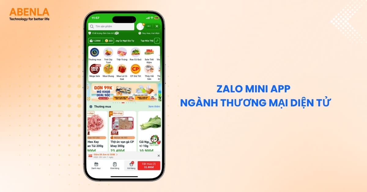 Zalo Mini App hoạt động như một gian hàng thu nhỏ