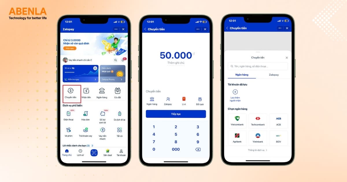Chuyển – nhận tiền cực nhanh