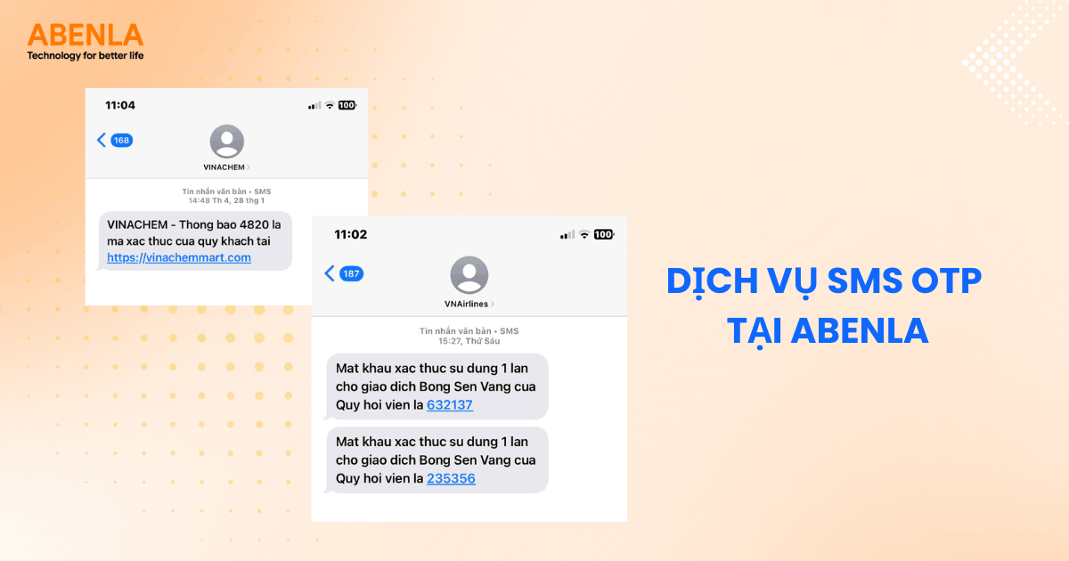 Dịch vụ SMS OTP tại Abenla