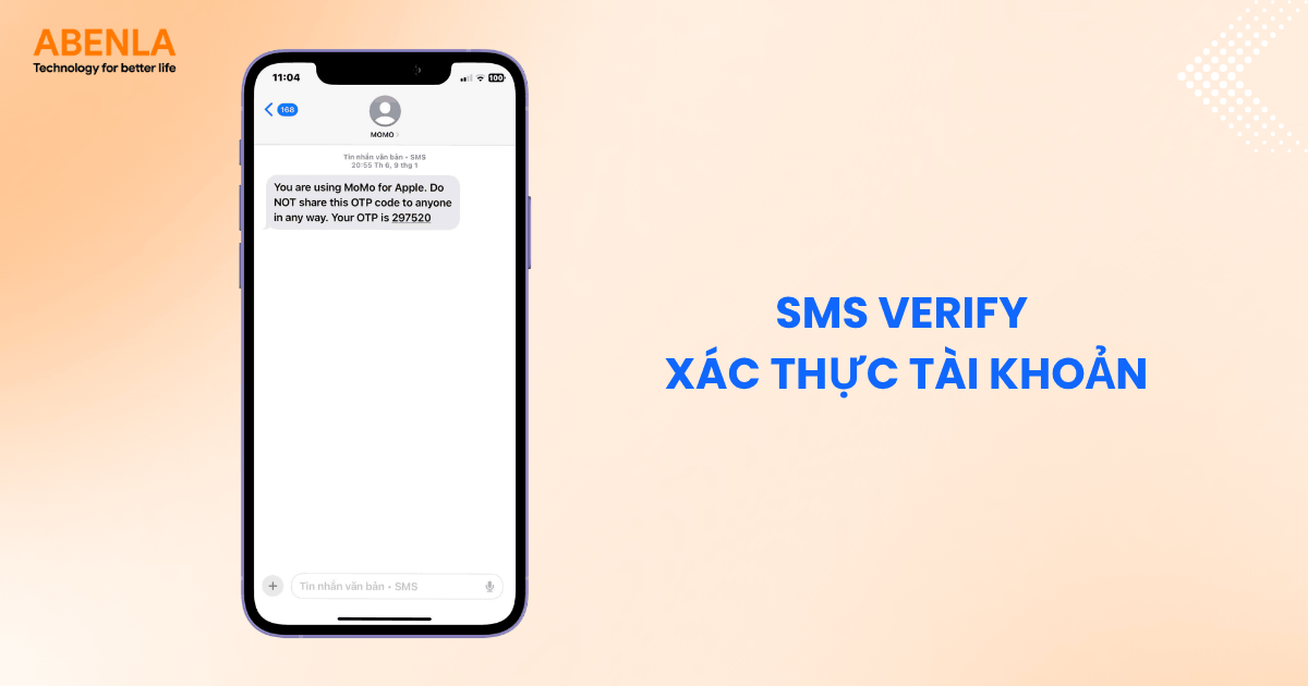 SMS Verify xác thực tài khoản