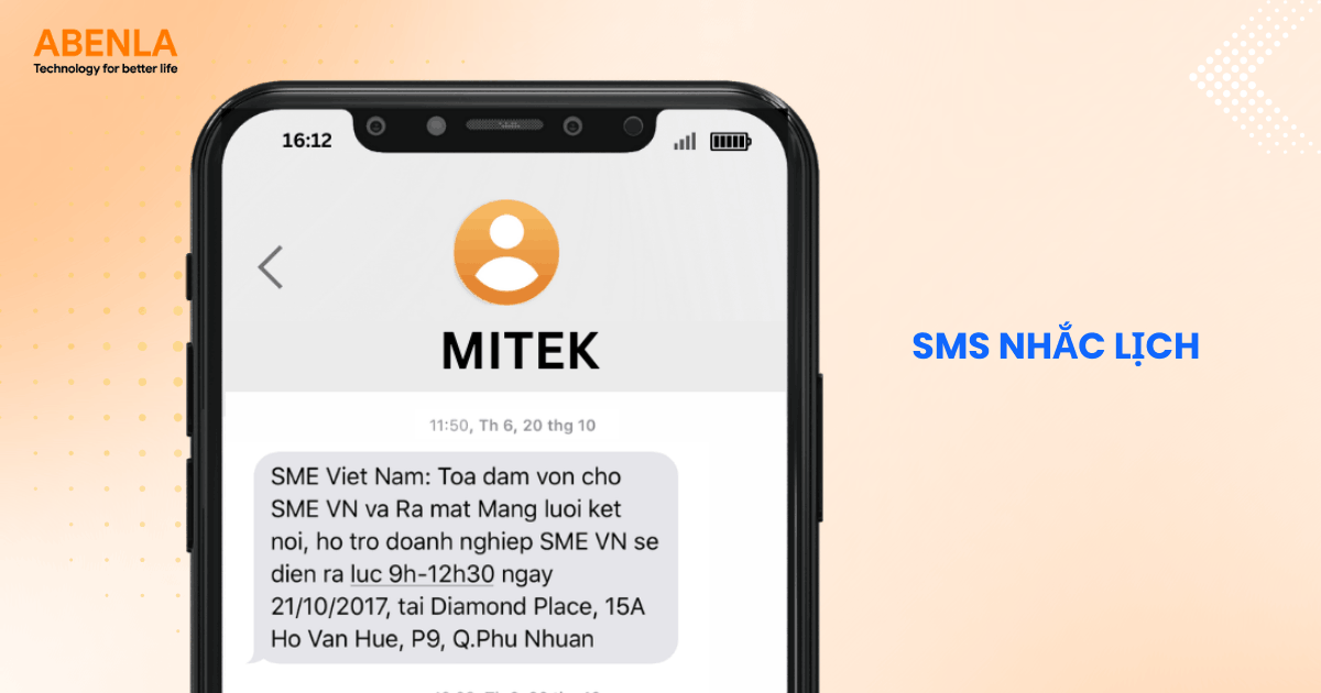 Tin nhắc lịch hẹn