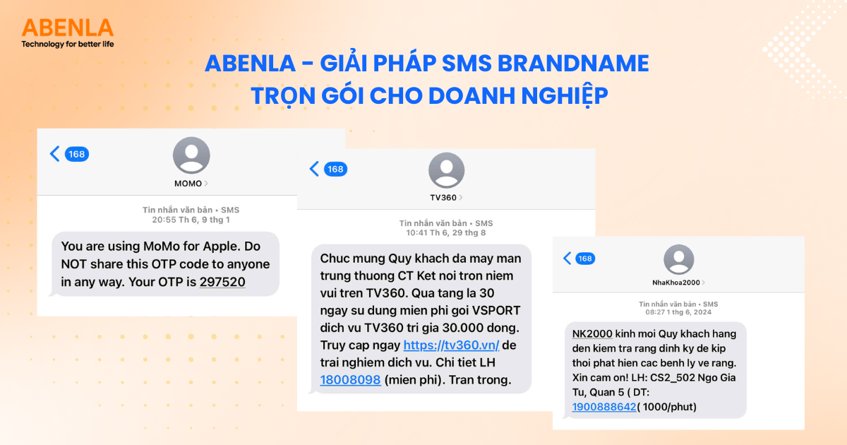 Abenla - Giải pháp SMS Brandname trọn gói cho doanh nghiệp